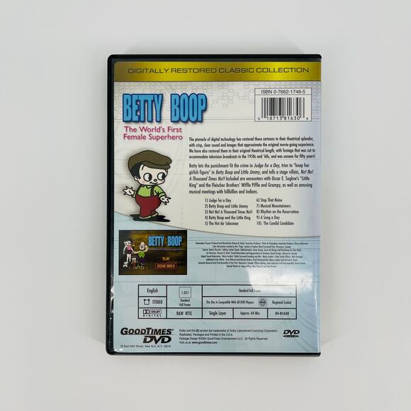 Betty Boop The World's First Female Superhero DVD - Good Used Condition - Picture 10 of 12